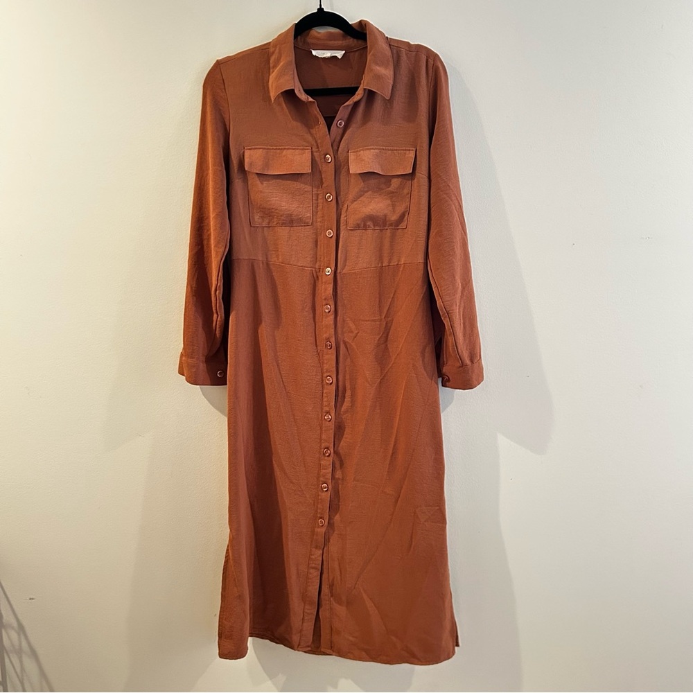 Lucky Rust Medium Dress style, elastic rear waist for flattering fit, slide slit